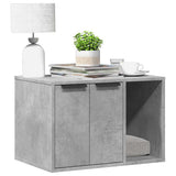 Cat Litter Box Enclosure Concrete Grey 60x40x40 cm Engineered Wood 857727