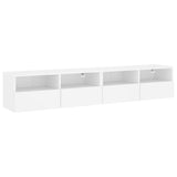 TV Wall Cabinets 2 pcs White 80x30x30 cm Engineered Wood 836869