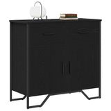 Sideboard with Drawer Black Oak 79.5 x 35.5 x 74.5 cm 883568