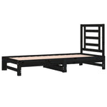 ZNTS Pull-out Day Bed without Mattress Black 2x cm 3108606