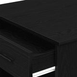 Desk with Drawer and Shelf Black Oak 102x62x77.5 cm Engineered Wood 858687