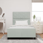 ZNTS Bed Frame Light Grey 120x200 cm Velvet 3344999