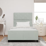 ZNTS Bed Frame Light Grey 120x200 cm Velvet 3344999