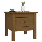 ZNTS Side Tables 2 pcs Honey Brown 40x40x39 cm Solid Wood Pine 813791