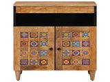 Sideboard with Door Natural 60 x 33.5 x 75 cm Solid Mango Wood 4018285