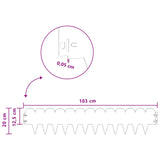 Lawn Edging 10 pcs 103 x 20 cm Steel White 8008675