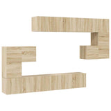 10 Piece TV Cabinet Set Sonoma Oak Engineered Wood 3079039