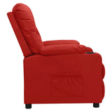 Recliner Chair Wine Red Faux Leather 339128