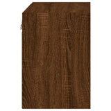 Bedside Cabinets with LED Lights Wall-mounted 2 pcs Brown Oak 837077