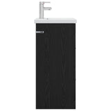Bathroom Vanity with Sink Black Oak 42 x 40 x 84.5 cm 890697
