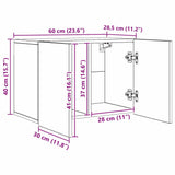 TV Wall Unit Wall-mounted 5 pcs Black Oak Engineered Wood 3402772