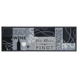 Kitchen Rug Washable Wine Grey 60x180 cm Velvet 4005600