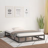 Bed Frame without Mattress Grey 150x200 cm King Size King Size Solid Wood 820803