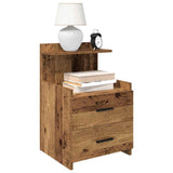 Bedside Cabinets 2 pcs with 2 Drawers Old Wood 40x36.5x62 cm 858647
