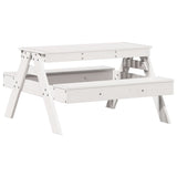 Picnic Table for Kids White 88x97x52 cm Solid Wood Pine 832597