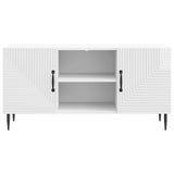 TV Cabinet High Gloss White 102 x 34.5 x 50 cm Engineered Wood 894929