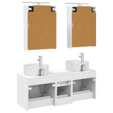 Bathroom Furniture Set 5 pcs White Engineered Wood and Glass 3406911