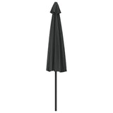 Garden Parasol with Aluminium Pole Anthracite 300x155 cm Half 44593