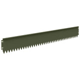 Lawn Edging 30 pcs 103 x 15 cm Steel Olive Green 8008361