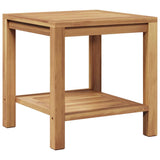 Coffee Table with Storage Brown 45 x 45 x 45 cm Solid Teak Wood 42002305