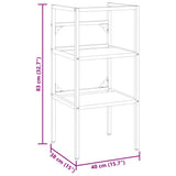 338487 Bathroom Washbasin Frame Black 40x38x83 cm Iron