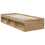 Bed Frame Artisian Oak 75 x 190 cm Solid Pine Wood 3413379