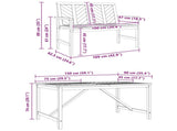 Garden Dining Set 3 pcs Brown Solid Acacia Wood 3154111