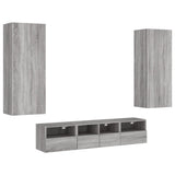 5 Piece TV Wall Units Grey Sonoma Engineered Wood 3216544