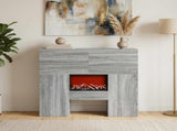 Electric Fireplace Grey Sonoma 75 x 24.5 x 75 cm 8020773