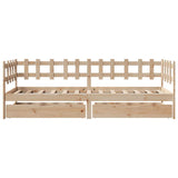 Daybed with Drawers without Mattress 80x200 cm Solid Wood 3302132