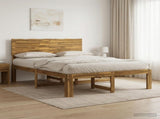 Double Bed Frame with Headboard ROSTOCK White 120 x 190 cm 903319