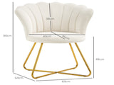 Velvet-Feel Lotus Petal Accent Chair 57570482