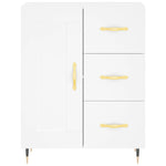 Highboard White 69.5x34x180 cm Engineered Wood 3195995