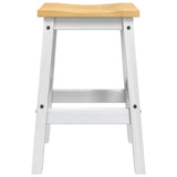 Bar Stool 2 pcs White and Honey Wax 44 x 30 x 63 cm Solid-Pine 42033391