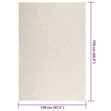 Rug ZIZUR Cream 120x170 cm Jute Look Indoor and Outdoor 4010377