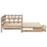 Daybed with Trundle and Drawers without Mattress 80x200 cm 3302249