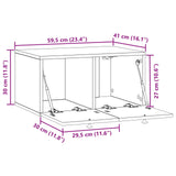 Wall-Mounted TV Cabinet Sonoma Oak 59.5 x 41 x 30 cm 898167