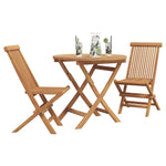 Garden Dining Set 3 pcs Brown Solid teak wood 3385961
