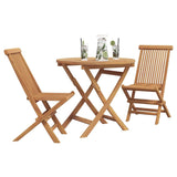 Garden Dining Set 3 pcs Brown Solid teak wood 3385961
