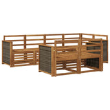 Sectional Sofa Set 6 pcs Natural Solid Acacia Wood 3384465