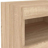 Bedside Cabinet with LED Lights Sonoma Oak 50x40x45 cm 836767