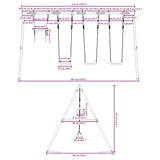Outdoor Swing Set with Swings and Trapeze 3283622