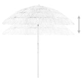 Hawaii Beach Parasol White Polyester Large Tiltable 314701