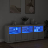 Sideboard with LED Lights White 181.5x37x67 cm 3209002