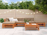 Garden Lounge Set 5 pcs Wax Brown Solid Pine Wood 3418085