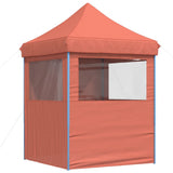 Foldable Party Tent Pop-Up with 4 Sidewalls Terracotta 4005005