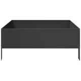 Garden Raised Bed Black 100x100x41 cm Steel 851031