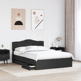 Bed Frame with Drawer Black 160 x 200 cm Engineer Wood 3412985