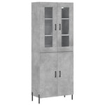 Highboard Concrete Grey 69.5x34x180 cm Engineered Wood 3198221