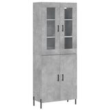 Highboard Concrete Grey 69.5x34x180 cm Engineered Wood 3198221